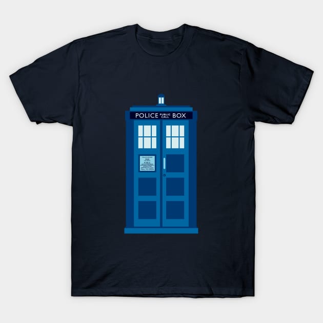 The Blue Police Box T-Shirt by StudioInfinito